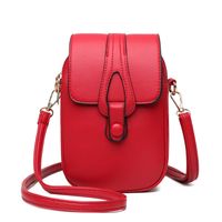 Women's Mini Pu Leather Solid Color Fashion Square Zipper Crossbody Bag sku image 2