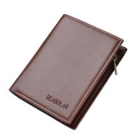 Men's Solid Color Pu Leather Open Wallets sku image 4