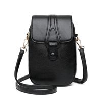 Women's Mini Pu Leather Solid Color Fashion Square Zipper Crossbody Bag sku image 1