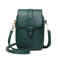 Women's Mini Pu Leather Solid Color Fashion Square Zipper Crossbody Bag sku image 3