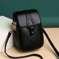Women's Mini Pu Leather Solid Color Fashion Square Zipper Crossbody Bag main image 6