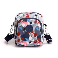 Women's Mini Nylon Flower Fashion Square Zipper Crossbody Bag sku image 1