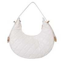 Women's Small Spring&summer Pu Leather Solid Color Fashion Dumpling Shape Zipper Cloud Shape Bag sku image 1