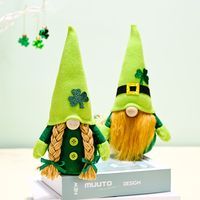 St. Patrick Shamrock Doll Nonwoven Party Ornaments 1 Piece main image 3