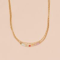 1 Piece Fashion Geometric Mixed Materials Handmade Women's Layered Necklaces sku image 2