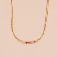 1 Piece Fashion Geometric Mixed Materials Handmade Women's Layered Necklaces sku image 9