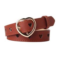 Fashion Heart Shape Pu Leather Alloy Women's Leather Belts 1 Piece main image 2