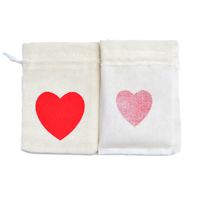 Fashion Heart Shape Imitation Linen Daily Gift Bags 1 Piece main image 2