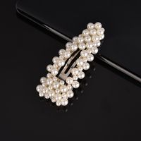 Fashion Heart Shape Flower Bow Knot Imitation Pearl Hair Clip 1 Piece sku image 25