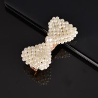 Modische Herzform Blume Bogen-knochen Imitation Perle Haars Pange 1 Stück sku image 34