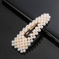 Fashion Heart Shape Flower Bow Knot Imitation Pearl Hair Clip 1 Piece sku image 26