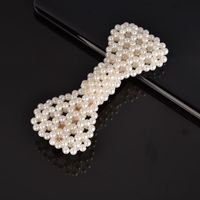 Fashion Heart Shape Flower Bow Knot Imitation Pearl Hair Clip 1 Piece sku image 36