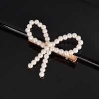 Fashion Heart Shape Flower Bow Knot Imitation Pearl Hair Clip 1 Piece sku image 17