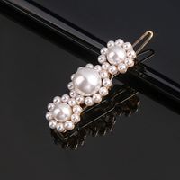 Fashion Butterfly Bow Knot Imitation Pearl Alloy Hair Clip 1 Piece sku image 1