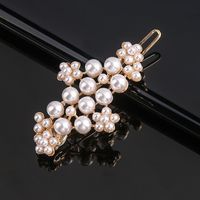 Fashion Butterfly Bow Knot Imitation Pearl Alloy Hair Clip 1 Piece sku image 6