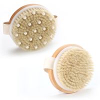 Casual Solid Color Wood Bath Brush 1 Piece main image 5
