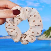 Fashion Plaid Polka Dots Cloth Net Yarn Rib-knit Hollow Out Hair Tie 1 Piece sku image 8