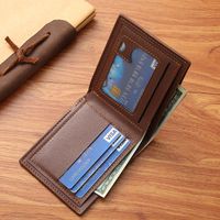 Men's Lingge Pu Leather Open Wallets main image 5