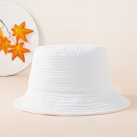Women's Fashion Solid Color Printing Wide Eaves Bucket Hat sku image 2