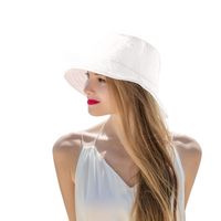 Women's Fashion Solid Color Printing Wide Eaves Bucket Hat main image 4