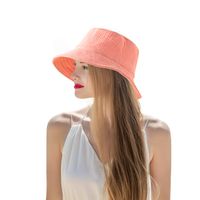 Women's Fashion Solid Color Printing Wide Eaves Bucket Hat main image 3