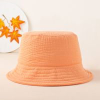 Women's Fashion Solid Color Printing Wide Eaves Bucket Hat sku image 4