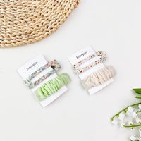 Sweet Flower Cloth Metal Printing Pleated Hair Clip 2 Pieces main image 2