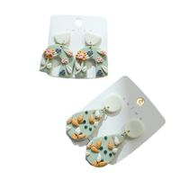 1 Pair Retro Water Droplets Soft Clay Handmade Women's Drop Earrings main image 4