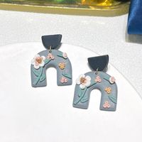 1 Pair Retro Water Droplets Soft Clay Handmade Women's Drop Earrings sku image 7