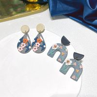 1 Pair Retro Water Droplets Soft Clay Handmade Women's Drop Earrings main image 5