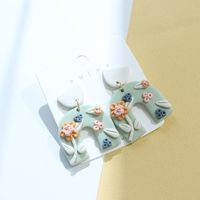 1 Pair Retro Water Droplets Soft Clay Handmade Women's Drop Earrings sku image 2
