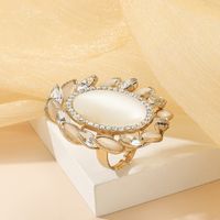 1 Piece Retro Printing Alloy Inlay Rhinestones Women's Open Ring main image 2