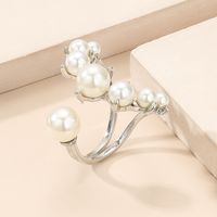 1 Piece Retro Geometric Alloy Inlay Artificial Pearls Women's Open Ring main image 5