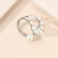1 Piece Retro Geometric Alloy Inlay Artificial Pearls Women's Open Ring main image 6