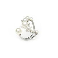 1 Piece Retro Geometric Alloy Inlay Artificial Pearls Women's Open Ring main image 4