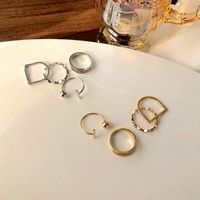 1 Set Retro Geometric Alloy Women's Rings main image 3