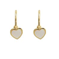 1 Pair Fashion Heart Shape Alloy Inlay Resin Valentine's Day Women's Drop Earrings main image 2