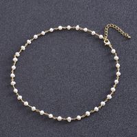 Style Vintage Perle Fait Main Placage Collier 1 Pièce main image 1