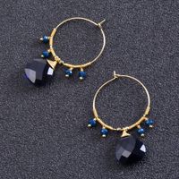 Original Design Water Droplets Stainless Steel Artificial Gemstones Plating Drop Earrings 1 Pair main image 2