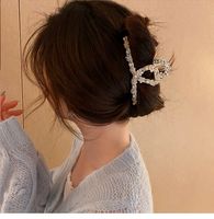 Fashion Flower Alloy Inlay Artificial Diamond Pearl Hair Claws 1 Piece main image 1