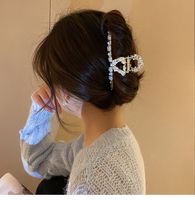 Fashion Flower Alloy Inlay Artificial Diamond Pearl Hair Claws 1 Piece main image 3