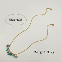 Simple Style Irregular Stainless Steel Natural Stone Plating Chain Necklace 1 Piece main image 4