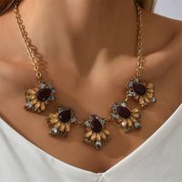 1 Piece Fashion Snowflake Alloy Tassel Plating Inlay Zircon Women's Necklace main image 6