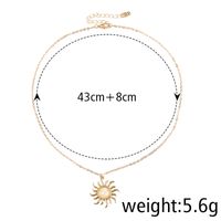 1 Piece Fashion Sun Alloy Plating Inlay Artificial Pearls Women's Pendant Necklace main image 2