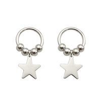Simple Style Star Stainless Steel Plating Drop Earrings 1 Pair main image 2