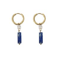 Fashion Geometric Stainless Steel Plating Natural Stone Drop Earrings 1 Pair main image 4