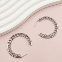 1 Pair Fashion C Shape Plating Stainless Steel Earrings sku image 2