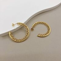 1 Pair Fashion C Shape Plating Stainless Steel Earrings main image 2