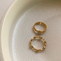 1 Piece Fashion Round Metal Plating Inlay Opal Women's Rings main image 5