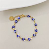 Fashion Eye Stainless Steel Enamel Plating Hollow Out Bracelets 1 Piece main image 6